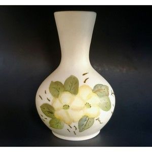1967 4" Bud Flower Vase Midcentury Hand Painted Bisque Porcelain Signed Sophie